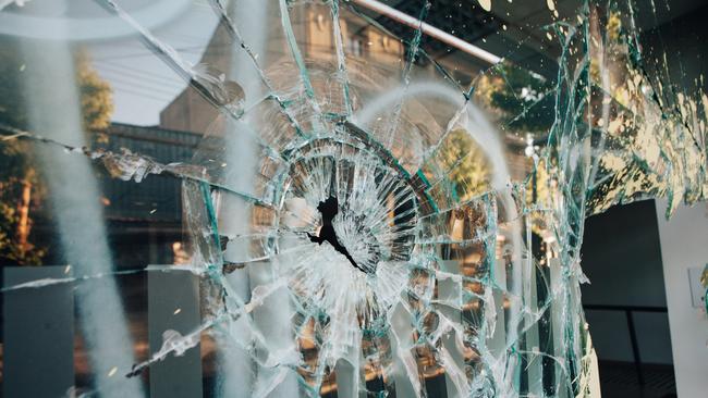 A window was smashed during an incident in northwest Victoria.