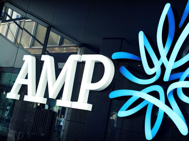 The AMP logo on display