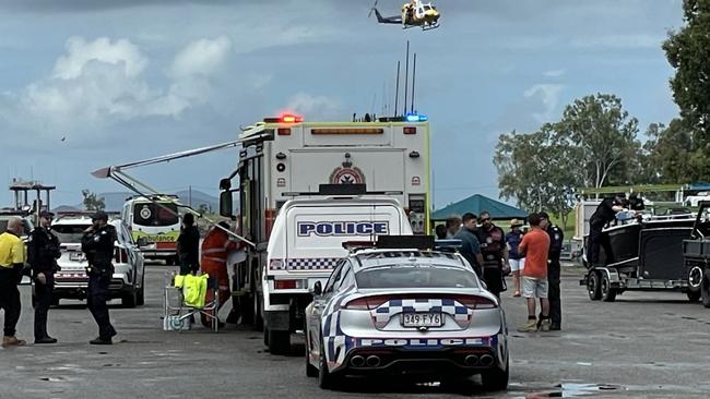 Family members have arrived on scene at Kinchant Dam as the search for a missing father is still ongoing. PHOTOS: Fergus Gregg