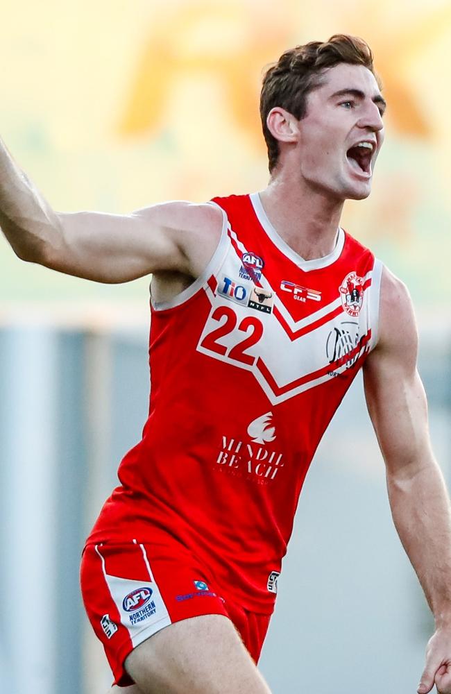 Scott Carlin was in great form for Waratah in the 2023-24 NTFL season. Picture: Celina Whan / AFLNT Media