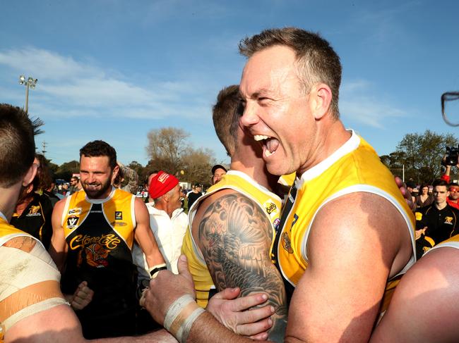 during the Peninsula League Grand Final between Frankston YCW and Bonbeach played at Kars Park in Frankston on Sunday 17th September, 2017. Picture: Mark Dadswell