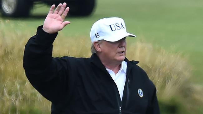 US President Donald Trump at his Turnberry golf resort in Scotland. Picture: AFP