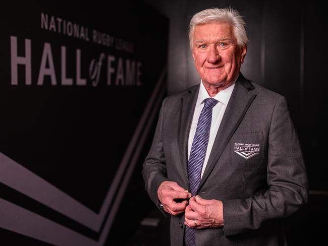 SYDNEY, AUSTRALIA - AUGUST 14:  Ray Warren poses for a portrait after being inducted into the 2019 NRL Hall of Fame at Carriageworks on August 14, 2019 in Sydney, Australia. (Photo by James Gourley/Getty Images)