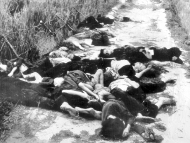 Grotesque ... this photo of bodies at My Lai was taken by a US soldier.