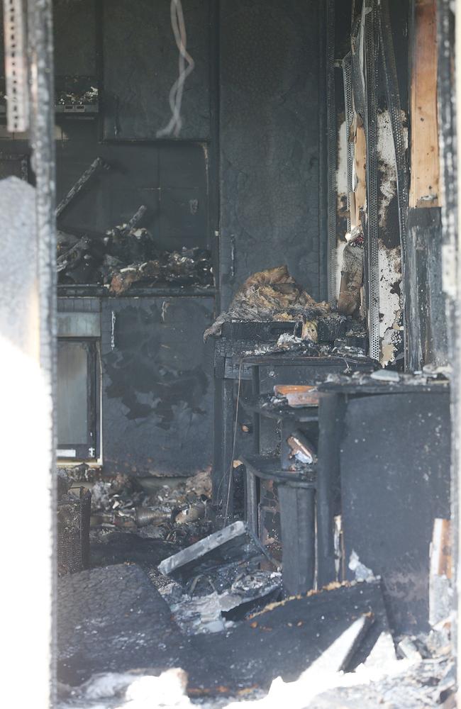 Scene of a house fire in Gull Street, Norlane on Tuesday evening. Picture: Alan Barber