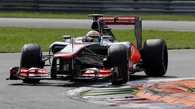 McLaren driver Lewis Hamilton drives to victory at the Italian Formula One GP at Monza.