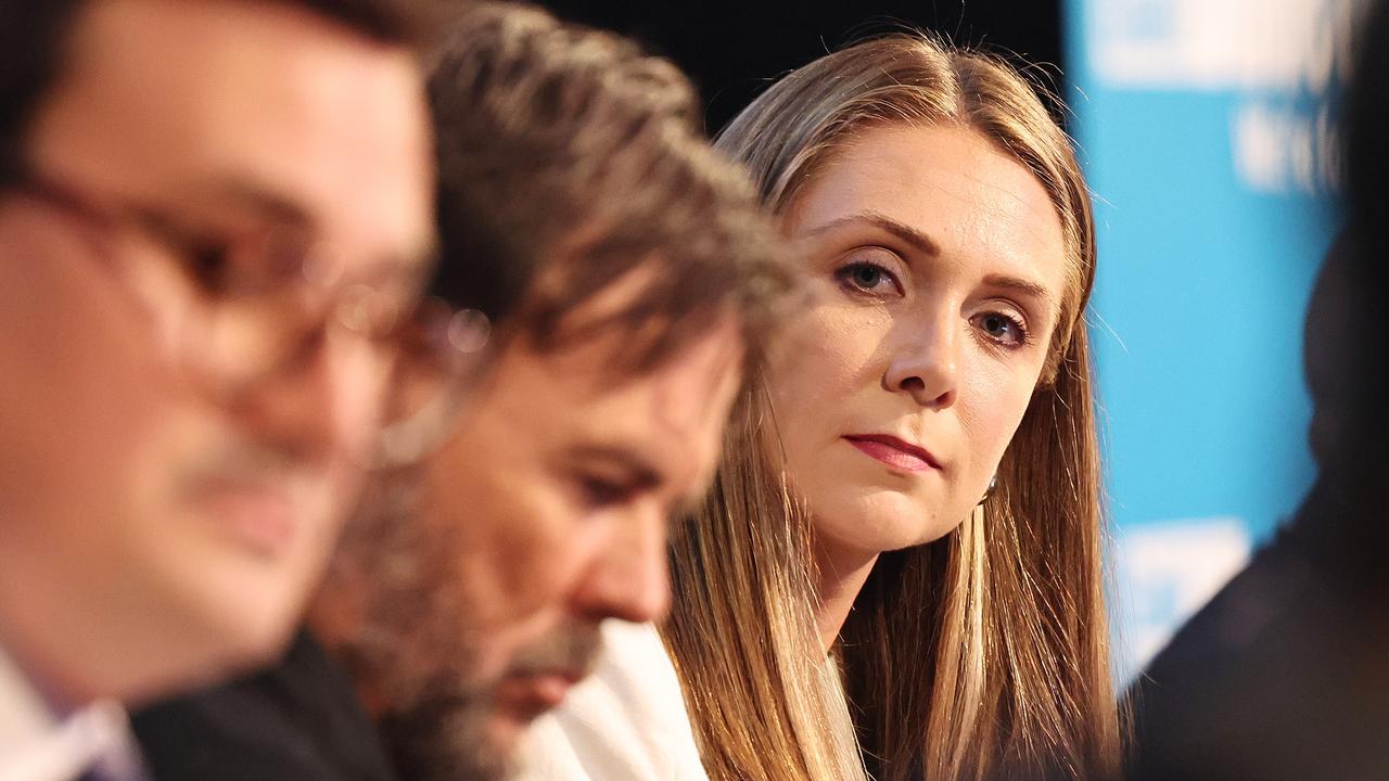 Meet the Candidates Gold Coast Chamber of Commerce breakfast — Housing Minister and Gaven MP Meaghan Scanlon (far right). Picture: Glenn Hampson.