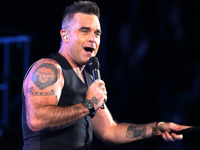 Robbie Williams said his new album was inspired by his childhood memories of TV. Picture: David Crosling