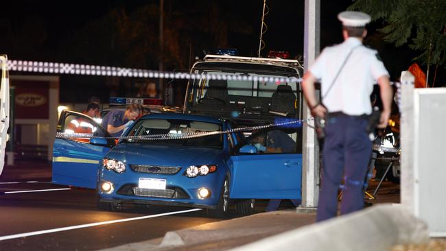 Police at the scene of the shooting that claimed Giovanni Focarelli’s life in 2012.