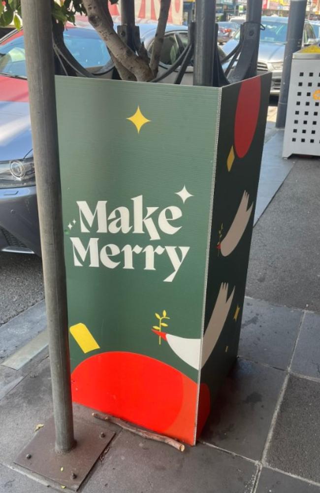 Stonnington City Council has come under fire for its 'Make Merry' Christmas decorations