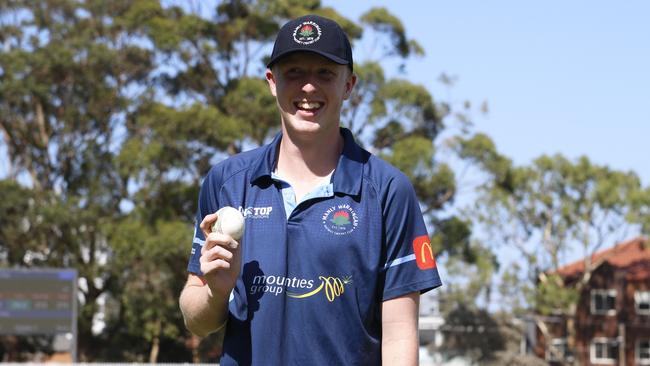 Thomas WalkerU16s Green Shield cricket, Round1, Manly v Eastern Suburbs,50 overs per team at Waveley Oval BondiPicture Warren Gannon Photography