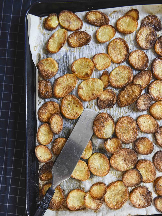 Crispy chips: Spicy oven-fried potato chips cooked by Jeremy Vincent. Picture: Dannika Bonser