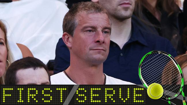 Bear Grylls at the tennis.