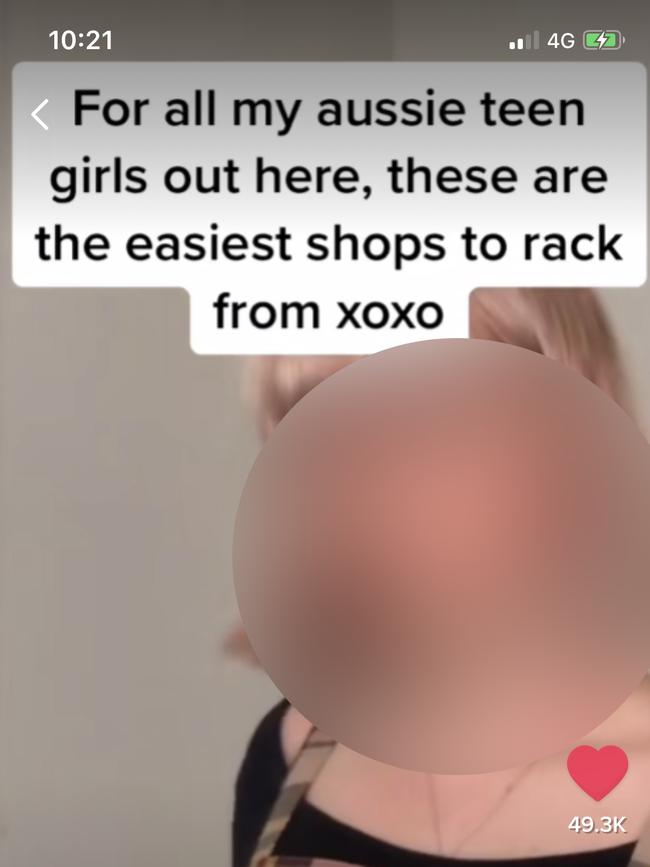 Some TikTok users are also using the platform to advise the best shops from which to steal.