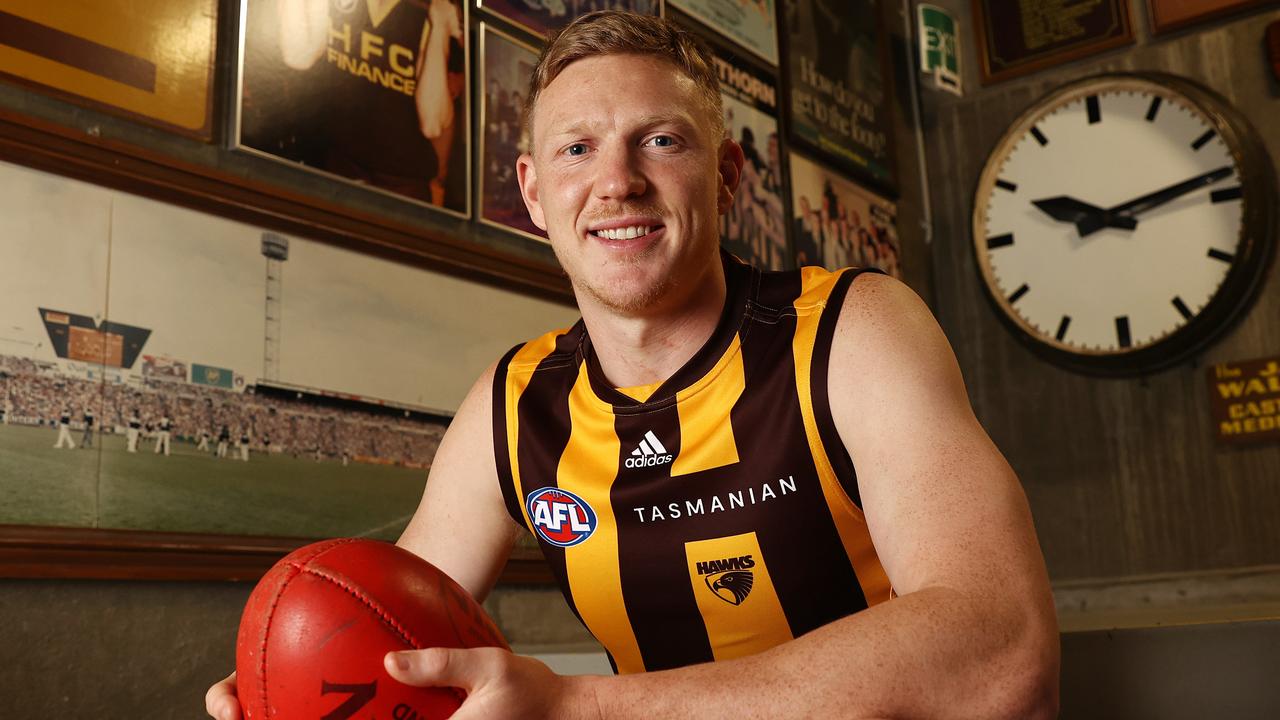 James Sicily said it was a ‘special feeling’ to be given the nod to lead Hawthorn. Picture: Michael Klein