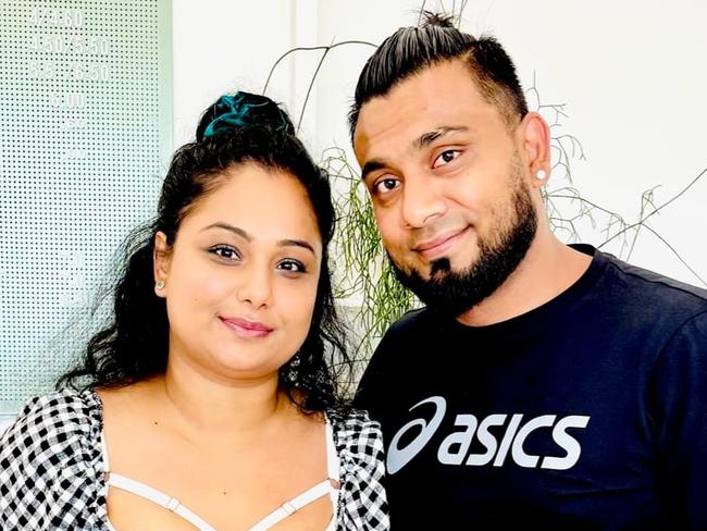 Avikash "Av" Singh with his wife Shireen. Avikash passed away suddenly, with funds being raised for his funeral in Fiji.