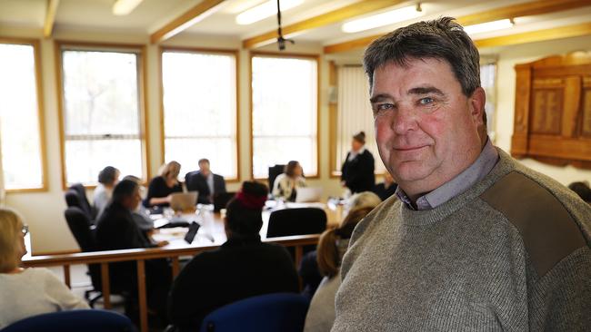 Sorell Mayor Kerry Vincent in the public gallery during a Tasman Council meeting at Nubeena. Picture: SAM ROSEWARNE.