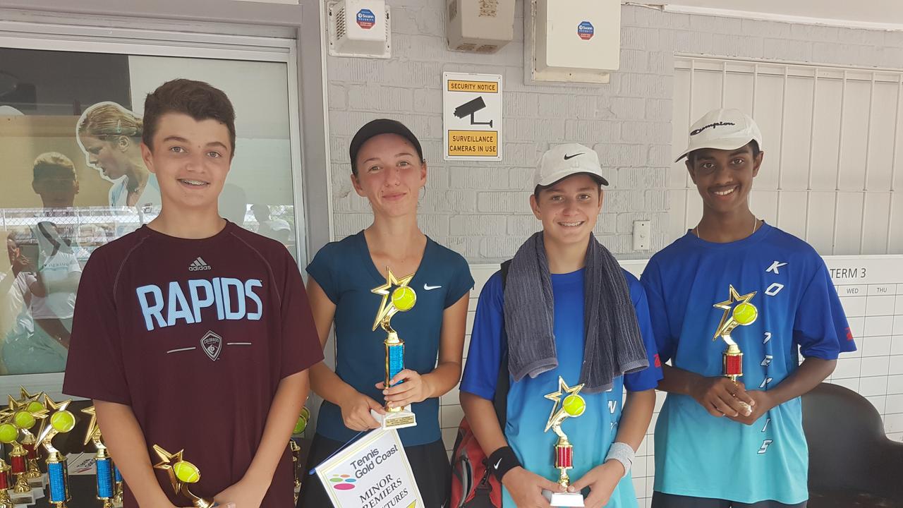 Gold Coast tennis finals. S3 - Broc Osborne, Madeleine Dryland (GCTA Power) &amp; Ethan Aldridge, Achyuthan Nair (Mudgee Masters)