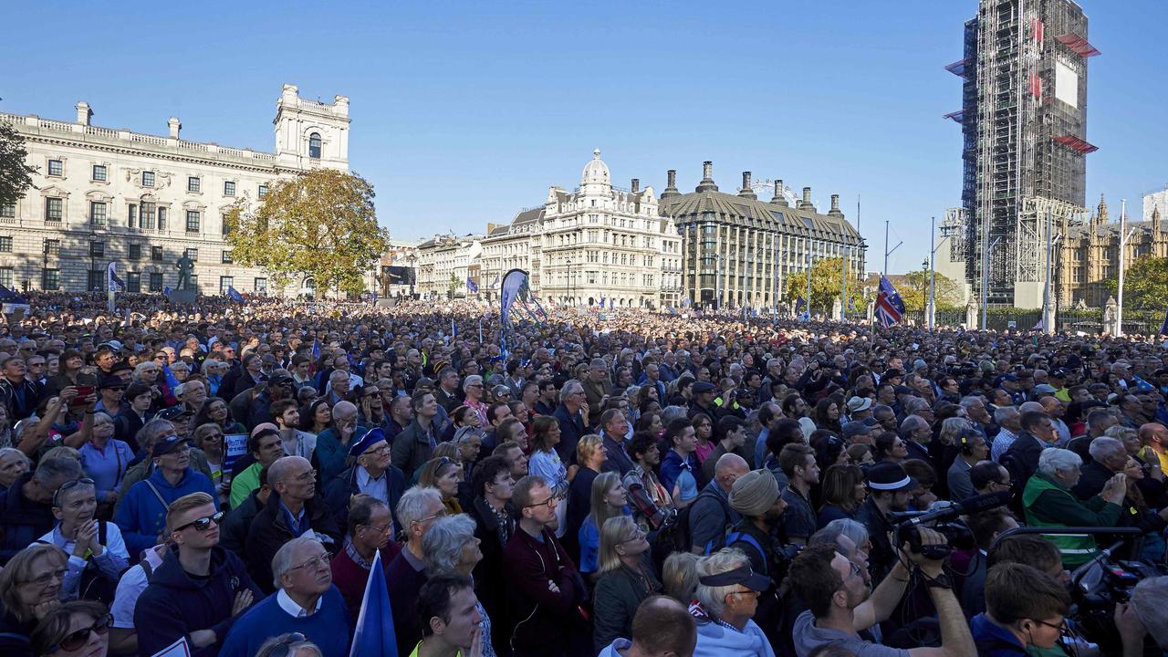 More than 700,000 anti-Brexit campaigners descended on London over the weekend. Picture: AFP