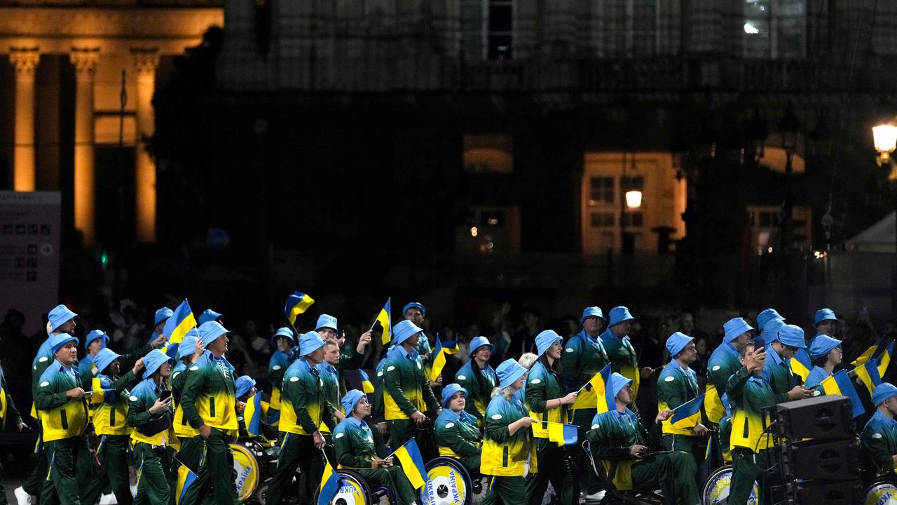 Ukraine's delegation have left the worries of war against Russia at home to take part in the global celebration of human excellence, sportsmanship and friendship. Picture: Thibault Camus/POOL/AFP