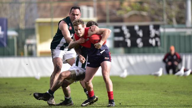 Tullamarine and Airport West locked horns in the EDFL Division 1 elimination final at the weekend. Picture: Jamie Morey