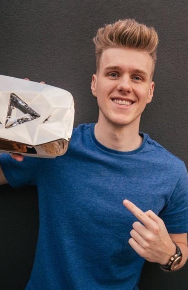 Lachlan Power was the first Australian YouTuber to reach more than 10 million subscribers. Picture: Instagram / Lachlan Power