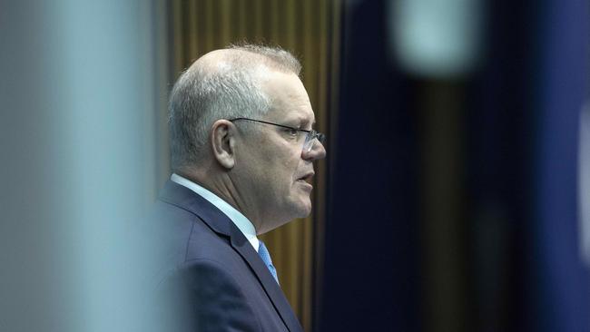 Scott Morrison has issued an apology over aged care deaths. Picture: Gary Ramage