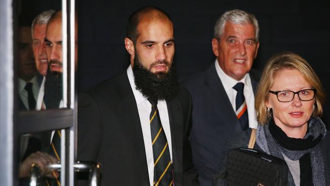 Bachar Houli at the AFL tribunal.