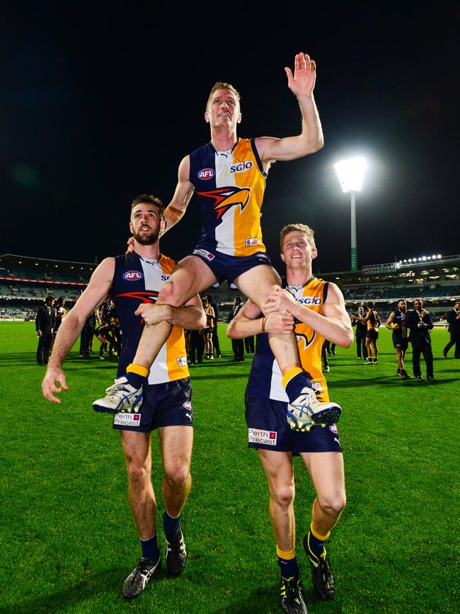 Selwood after his final AFL game. (Photo: Daniel Carson/AFL Media)