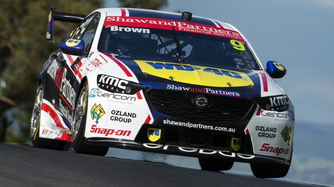 Brown gets every ounce of power out of this car across the top of the mountain. Picture: Getty Images