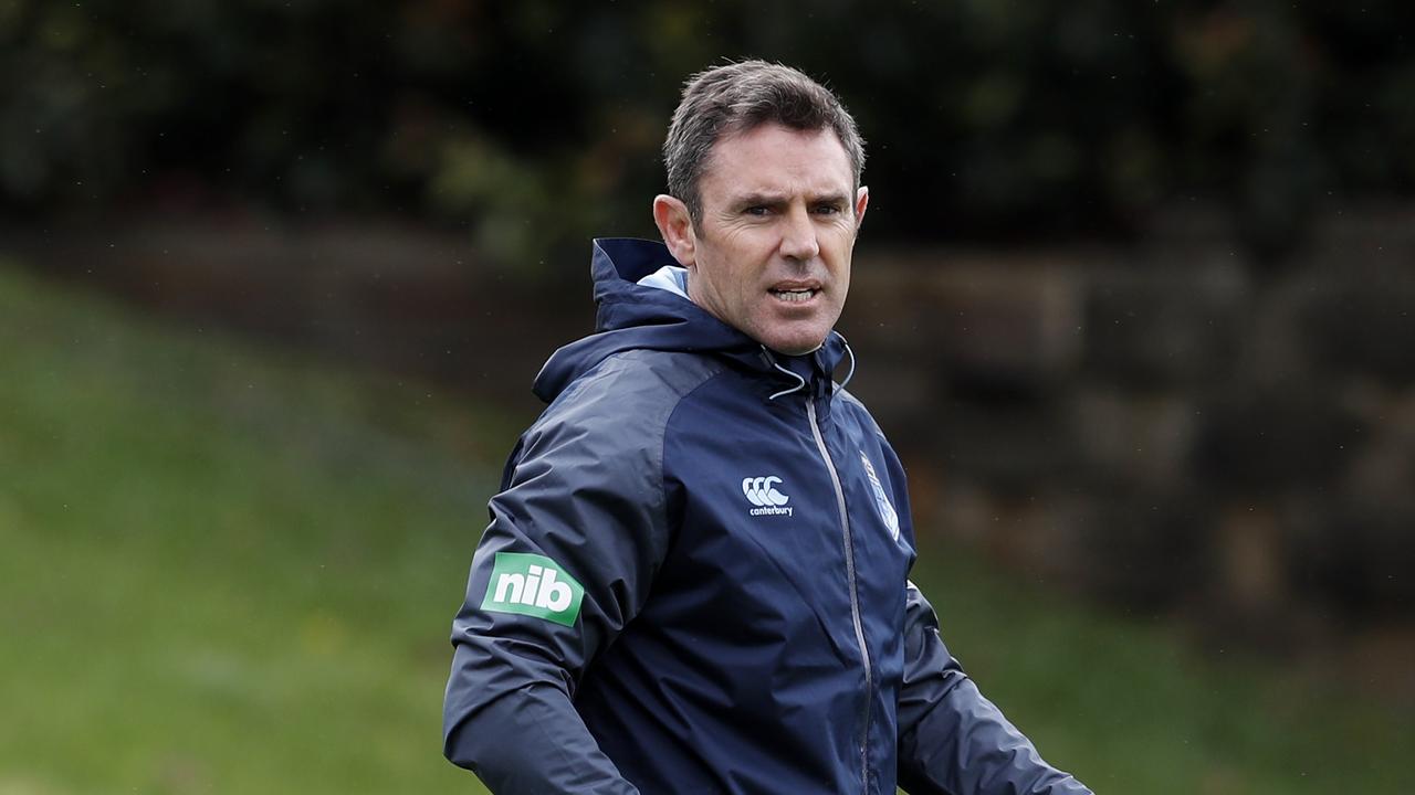 Coach Brad Fittler during the NSW Blues training session.