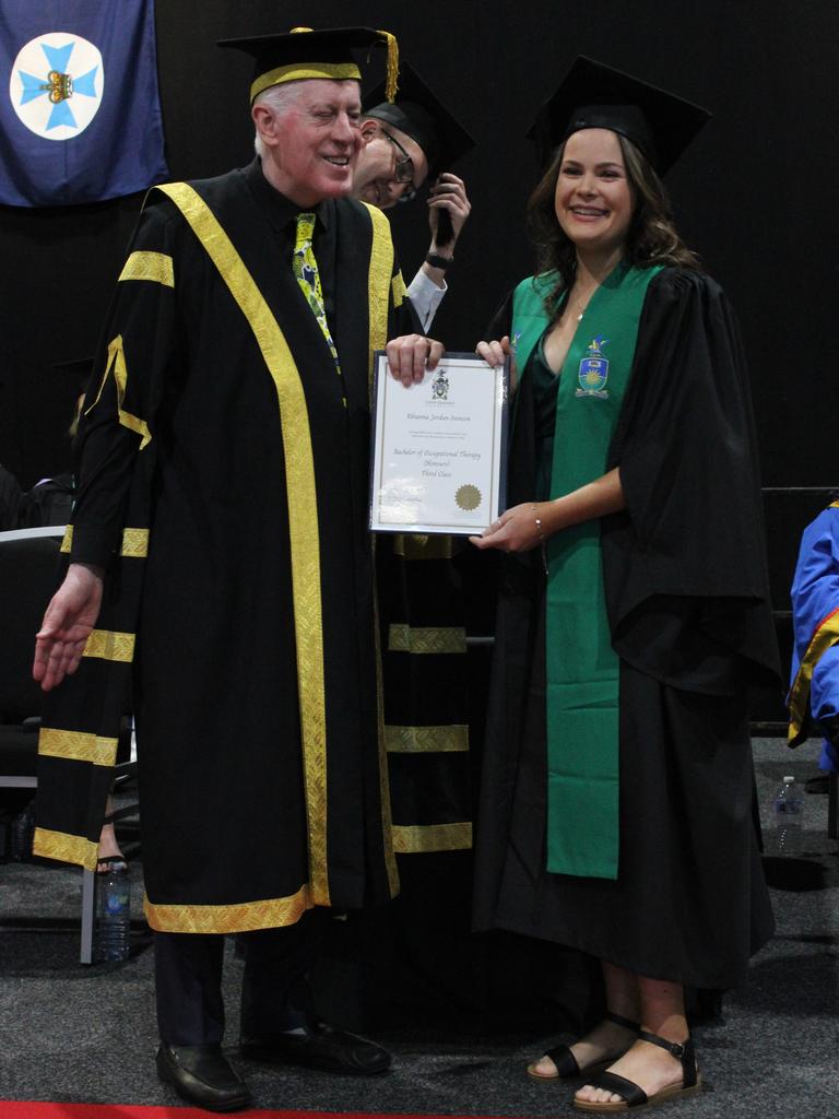 Rhianna Svenson graduated with a Bachelor of Occupational Therapy (Honours) at the CQUniversity graduation ceremony in Bundaberg on December 14, 2023.
