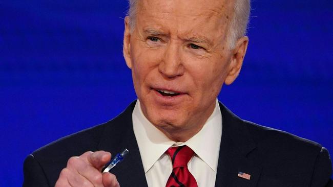 The polls are a boost for Joe Biden, whose campaign is trying to work out the best way to take on Donald Trump with the candidate confined to his Delaware home because of the coronavirus. Picture: AFP