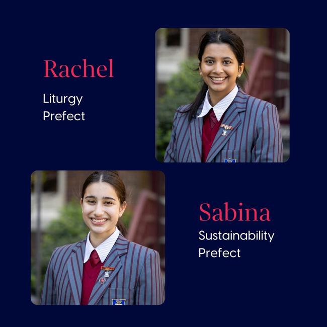 Genazzano FCJ College Student Leadership Team 2025: Rachel and Sabina.