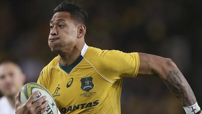 Folau has requested a code of conduct hearing at which it will be determined whether he has breached the player code of conduct. Picture: AP/Rick Rycroft