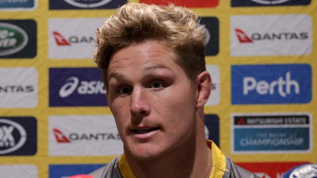 Wallabies skipper Michael Hooper is confident Tolu Latu will handle the pressure against the All Blacks. Picture: AAP