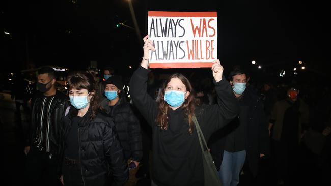 Black Lives Matter protesters moved their protest to Hyde Park at the last minute. Picture: David Swift