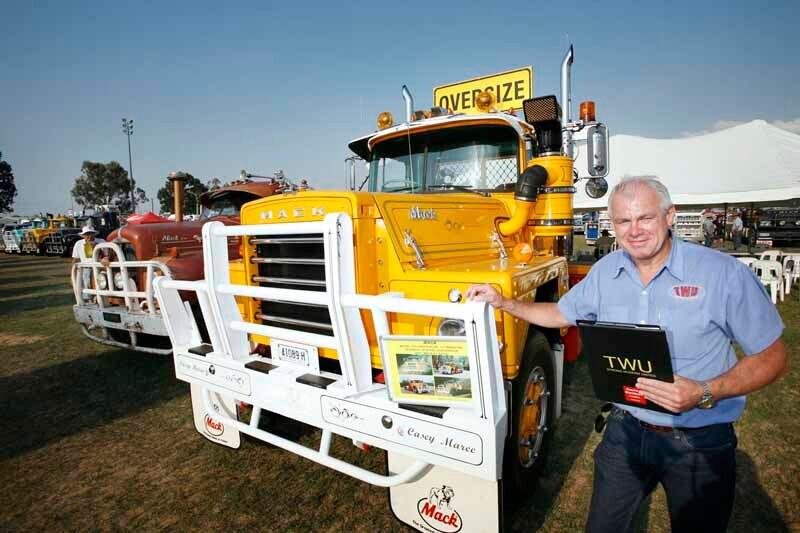 A world record was gained for the most Mack trucks in one spot at the Gatton Showgrounds on Sunday. More than 300 trucks and thousands of locals showed up to check out these giants of the road. Picture: David Nielsen