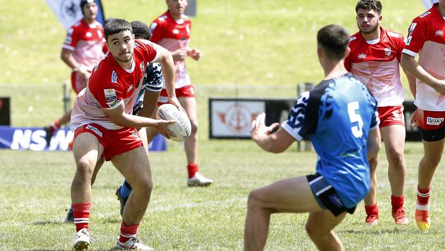 Jai Franco from Malta. Under 18 Boys Malta v Maori Harmony Nines Rugby League. Picture: John Appleyard