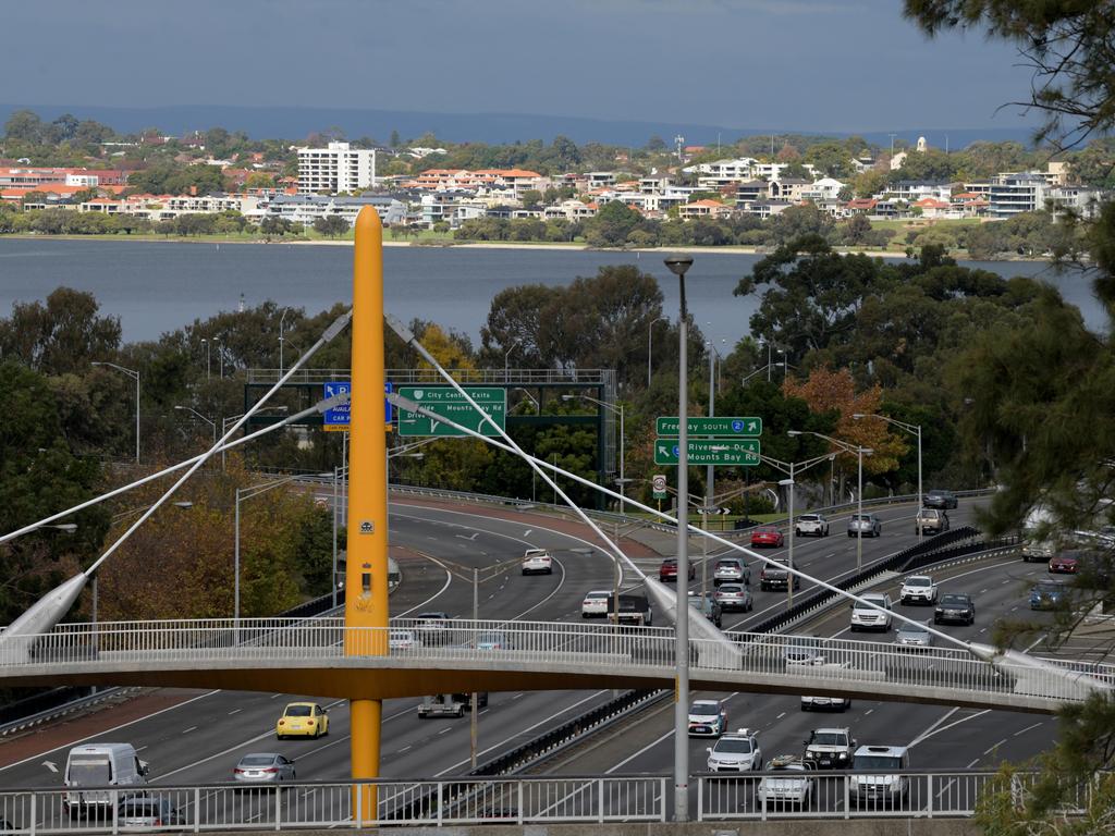 The baby was born on the Mitchell Highway in Perth, a busy route for commuters. Picture: NCA NewsWire / Sharon Smith