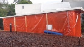 The D Block at Nambour TAFE was sealed ahead of treatment for moulding in May 2019. Picture: File