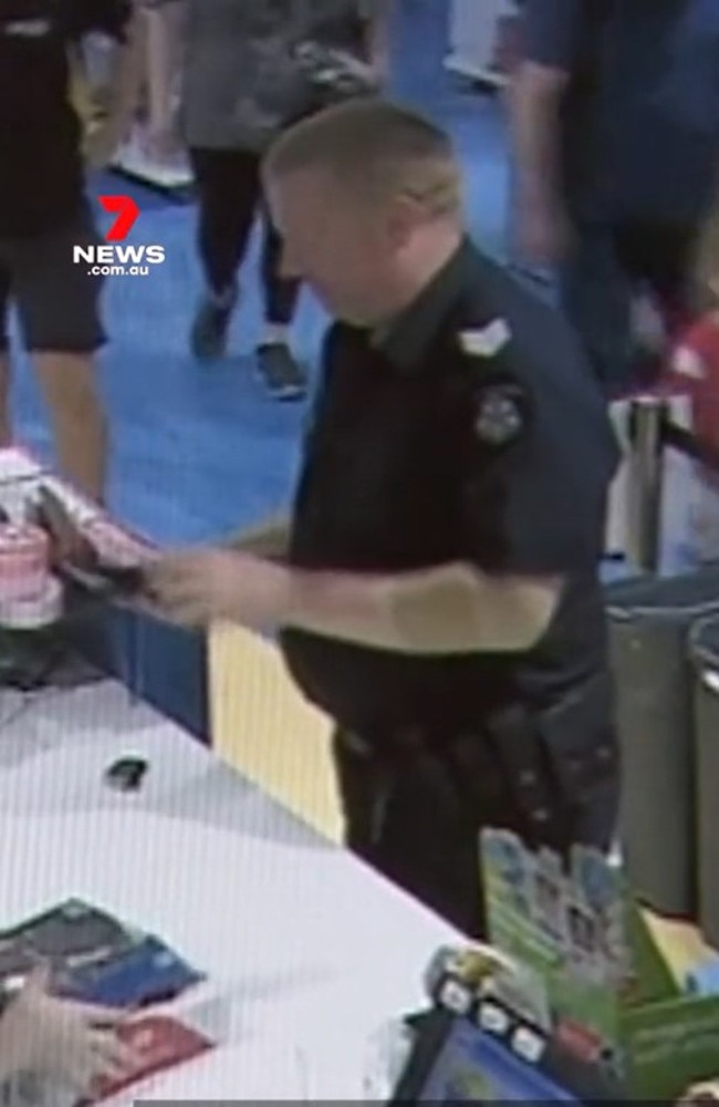 The officer’s act of kindness went unnoticed until it was reported by the media. Picture: 7 NEWS