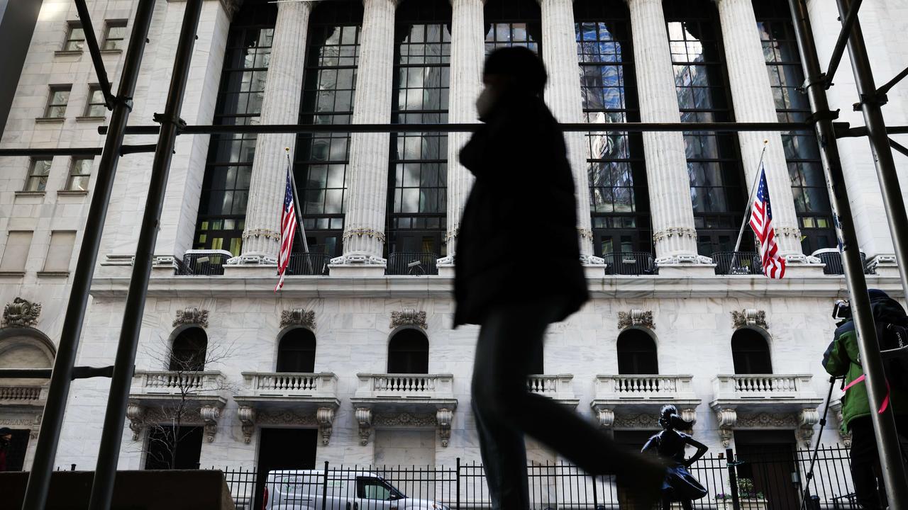 The New York Stock Exchange where crazy trading is playing out. Picture: Spencer Platt/Getty Images/AFP