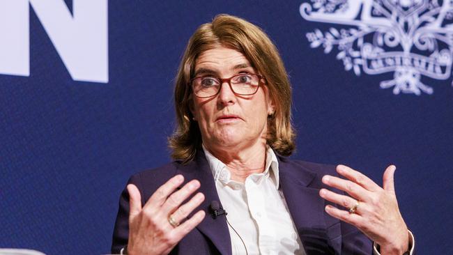 21/11/2023 RBA governor Michele Bullock during a panel on the State of Economy during the ASIC annual forum at the Sofitel in Melbourne. Aaron Francis / The Australian