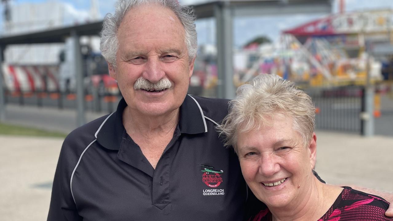 Rod and Shirlz Cook from Adelaide. Mackay Show June 15 2022. Picture: Max O'Driscoll.