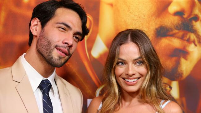 Diego Calva and Margot Robbie attend the Australian premiere of Babylon at State Theatre. Photo: Getty