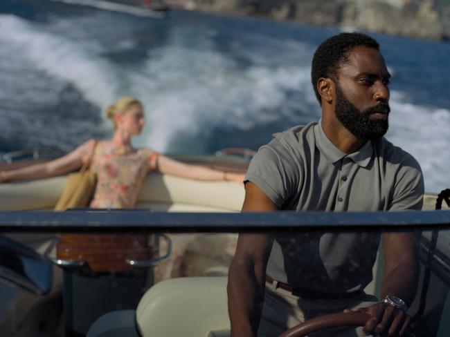 Film Name: TENETCopyright: © 2020 Warner Bros. Entertainment Inc. All Rights Reserved.Photo Credit: Courtesy of Warner Bros. PicturesCaption: (L-r) ELIZABETH DEBICKI and JOHN DAVID WASHINGTON in Warner Bros. Pictures’ action epic "TENET," a Warner Bros. Pictures release.