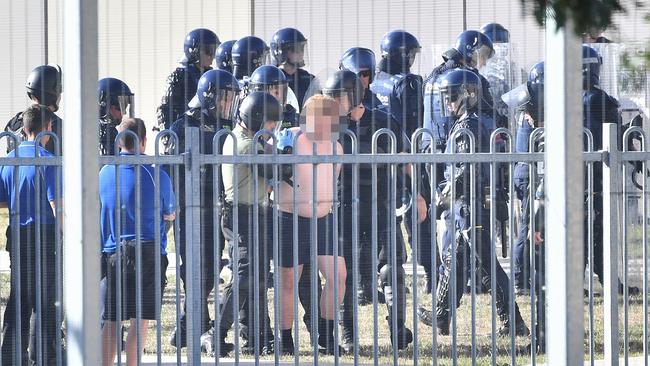 Inmates riot at the Malmsbury Youth Justice Centre in 2017. Picture: Jake Nowakowski