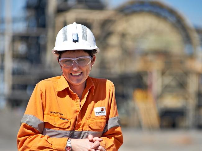 Photos of Laura Tyler, Asset President of BMA's Cannington silver mine in Qld. Pix supplied by BMA.