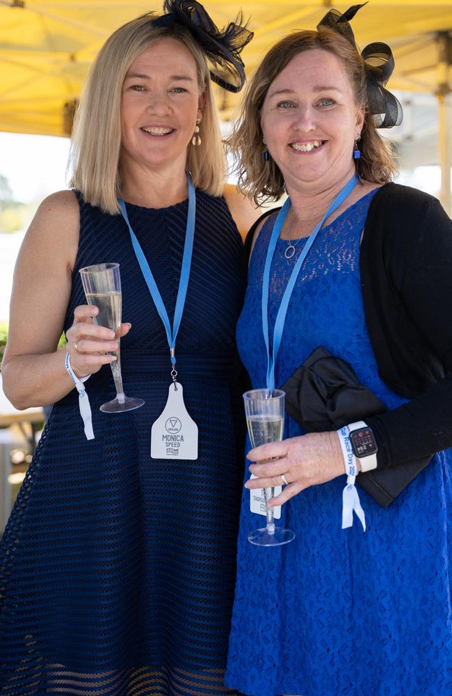 Toni Thoroughgood and Monica Speed at the Gympie Muster Races. Saturday, August 19,. 2023. Picture: Christine Schindler